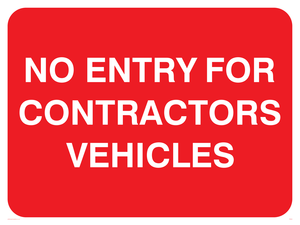 no entry for contractors