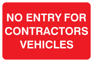 no entry for contractors