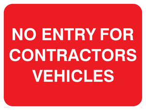 no entry for contractors