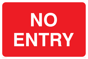 no entry