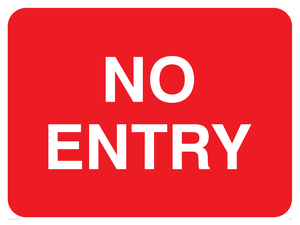 no entry