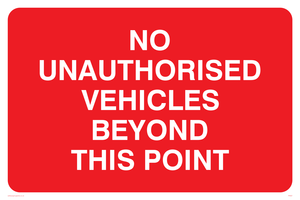 no unauthorised vehicles