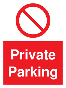 Private parking Prohibition Sign