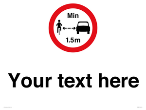Custom No closer than 1.5m when passing cyclists