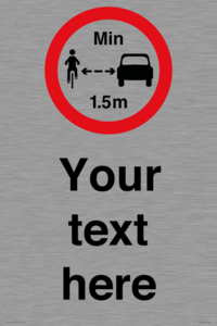 Custom No closer than 1.5m when passing cyclists