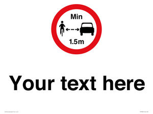 Custom No closer than 1.5m when passing cyclists