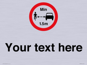 Custom No closer than 1.5m when passing cyclists