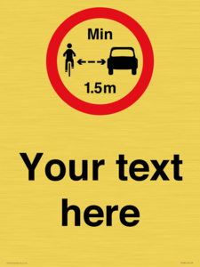 Custom No closer than 1.5m when passing cyclists