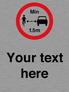 Custom No closer than 1.5m when passing cyclists