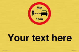 Custom No closer than 1.5m when passing cyclists