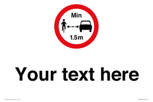 Custom No closer than 1.5m when passing cyclists