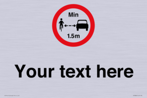 Custom No closer than 1.5m when passing cyclists