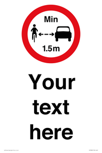 Custom No closer than 1.5m when passing cyclists