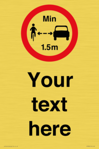 Custom No closer than 1.5m when passing cyclists