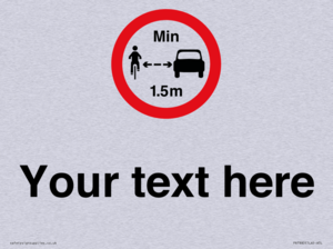 Custom No closer than 1.5m when passing cyclists