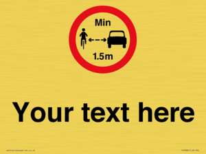 Custom No closer than 1.5m when passing cyclists