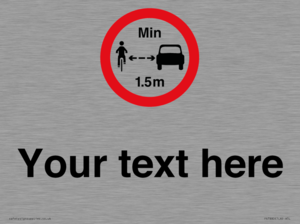 Custom No closer than 1.5m when passing cyclists