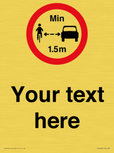 Custom No closer than 1.5m when passing cyclists