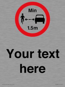 Custom No closer than 1.5m when passing cyclists