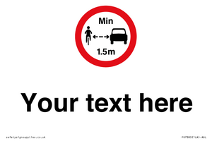 Custom No closer than 1.5m when passing cyclists