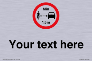 Custom No closer than 1.5m when passing cyclists