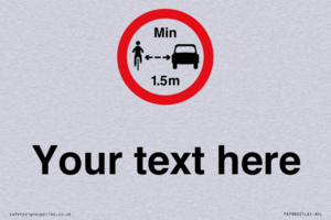 Custom No closer than 1.5m when passing cyclists