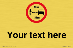 Custom No closer than 1.5m when passing cyclists
