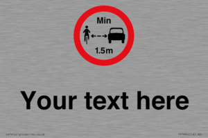 Custom No closer than 1.5m when passing cyclists