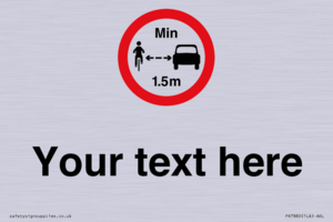 Custom No closer than 1.5m when passing cyclists