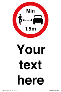 Custom No closer than 1.5m when passing cyclists