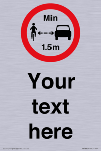 Custom No closer than 1.5m when passing cyclists