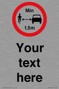 Custom No closer than 1.5m when passing cyclists