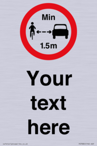 Custom No closer than 1.5m when passing cyclists