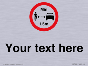 Custom No closer than 1.5m when passing cyclists