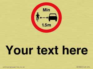 Custom No closer than 1.5m when passing cyclists