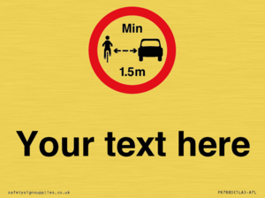 Custom No closer than 1.5m when passing cyclists