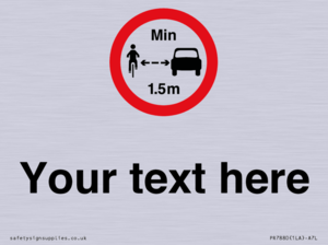 Custom No closer than 1.5m when passing cyclists