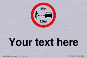 Custom No closer than 1.5m when passing cyclists