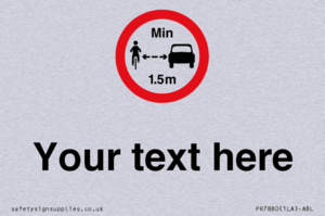 Custom No closer than 1.5m when passing cyclists