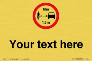 Custom No closer than 1.5m when passing cyclists