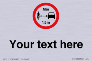 Custom No closer than 1.5m when passing cyclists