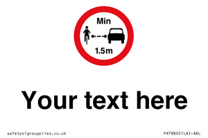 Custom No closer than 1.5m when passing cyclists