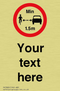 Custom No closer than 1.5m when passing cyclists