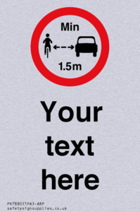 Custom No closer than 1.5m when passing cyclists