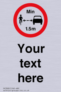 Custom No closer than 1.5m when passing cyclists