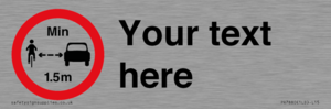 Custom No closer than 1.5m when passing cyclists