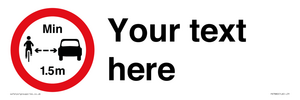 Custom No closer than 1.5m when passing cyclists