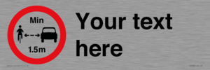 Custom No closer than 1.5m when passing cyclists