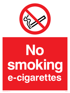 no smoking e-cigarettes