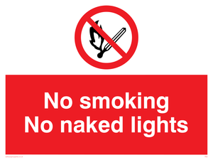 no smoking no naked lights